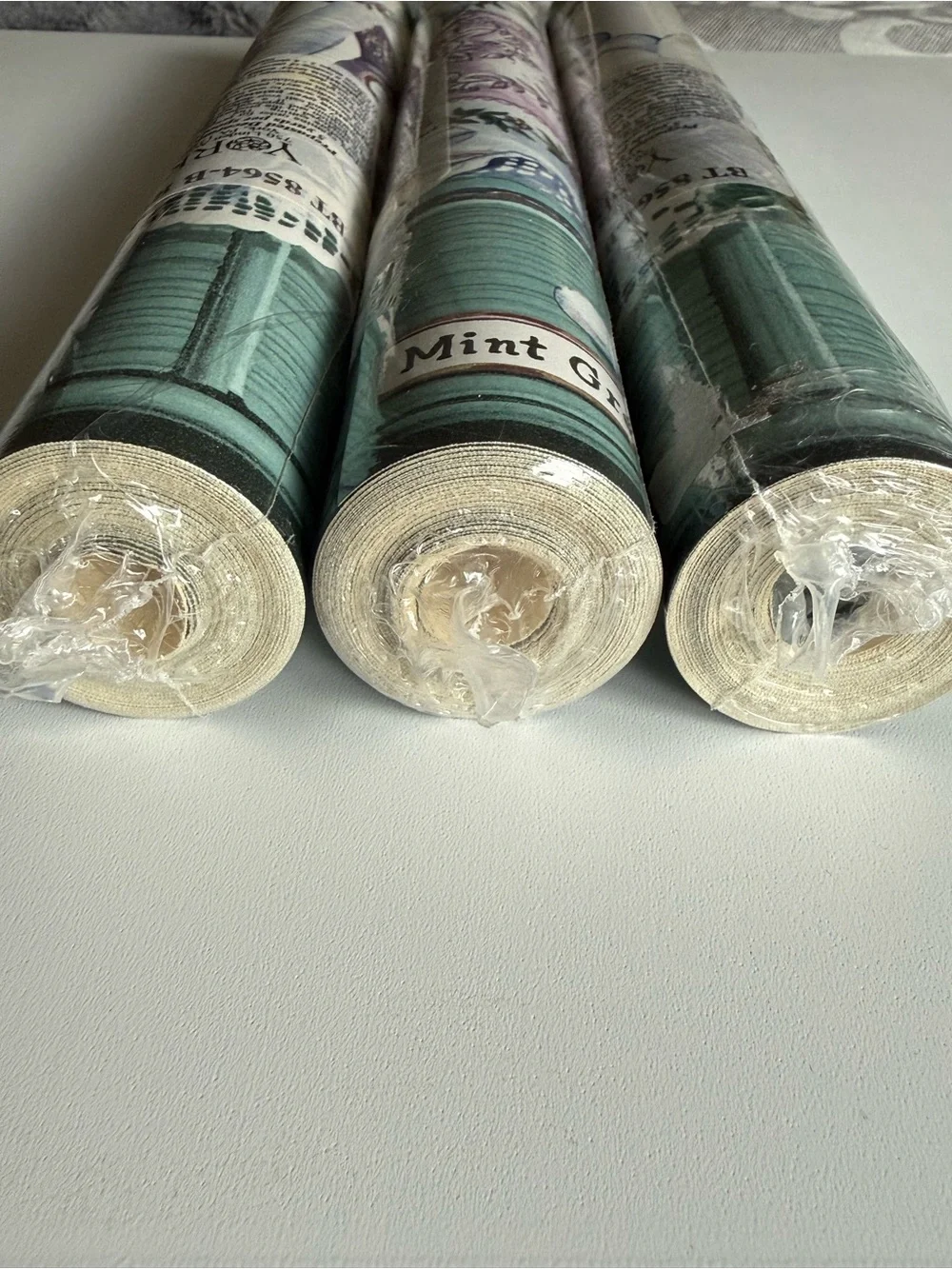 Vintage York Lot of 3 Wallpaper Border Rolls Tea Pot Them 15 Yards-Unopened